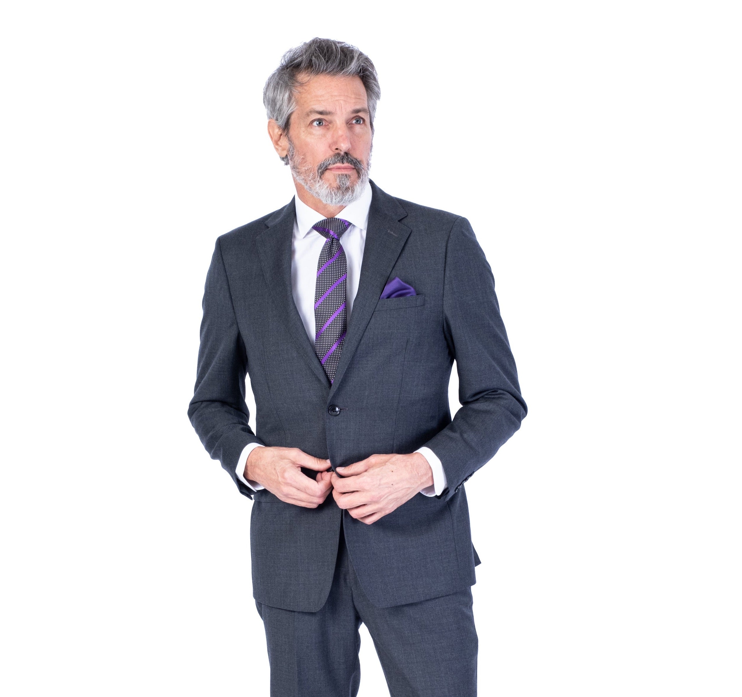 X-Slim Solid Suit - Grey