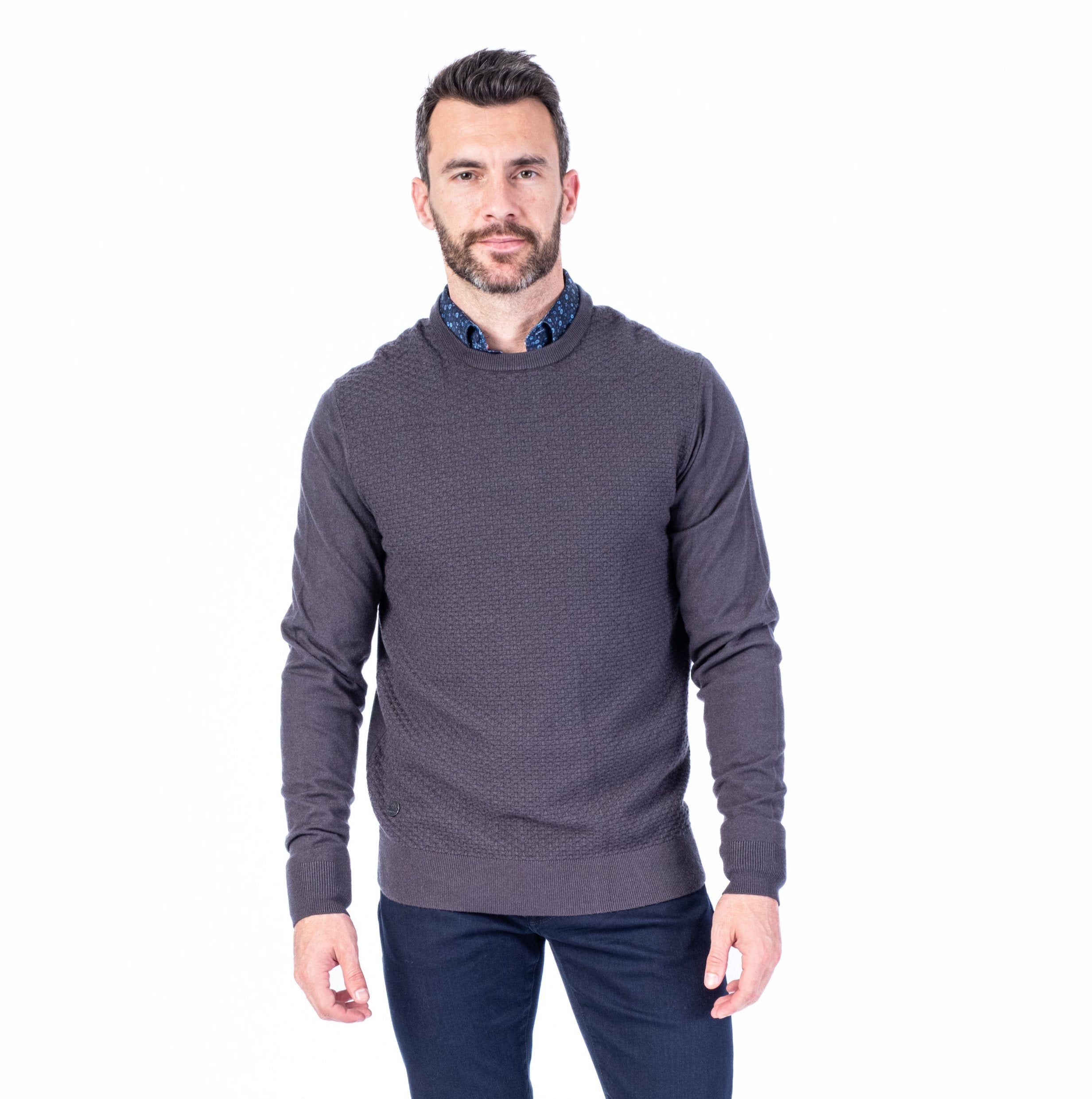 Crew Neck Tonal Sweater