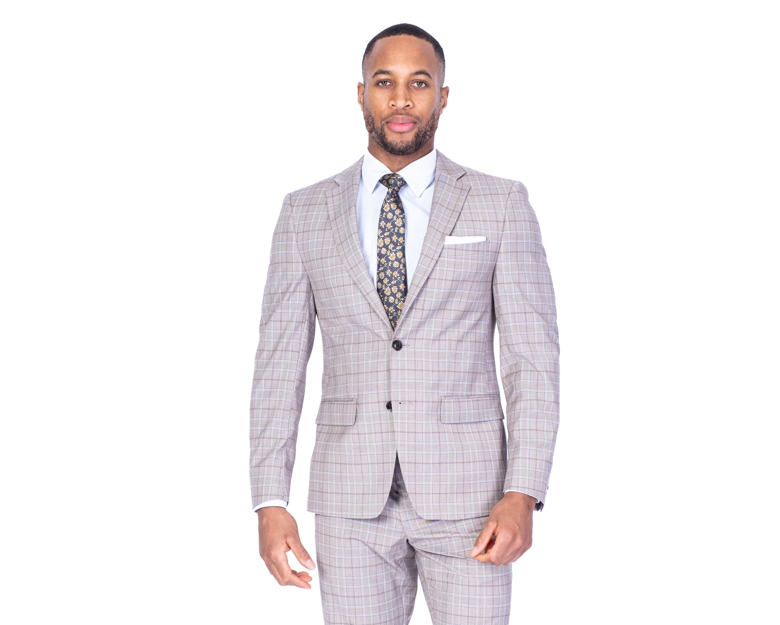 X-Fit Plaid Stretch Suit