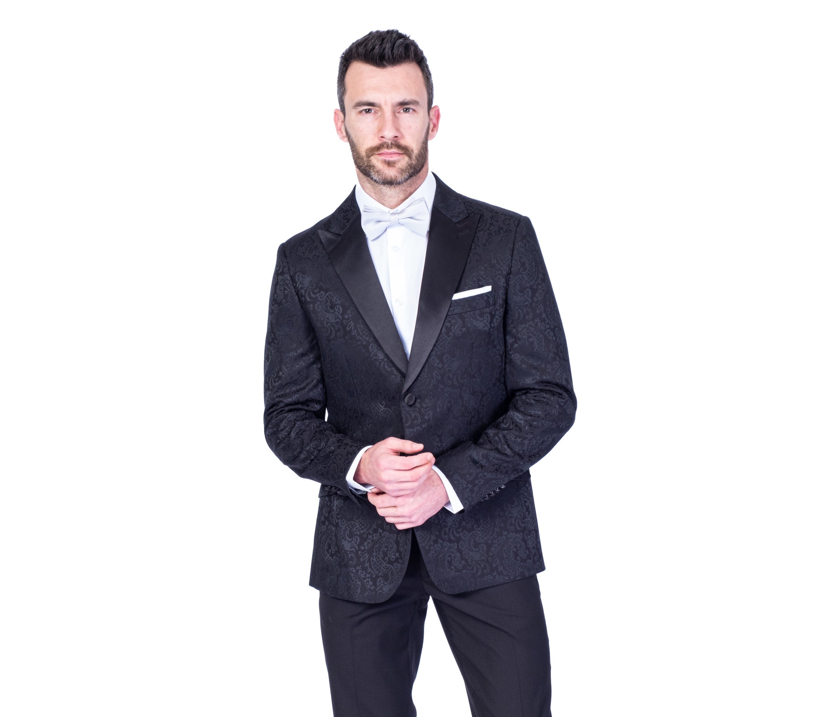 Tonal Paisley Tuxedo Blazer