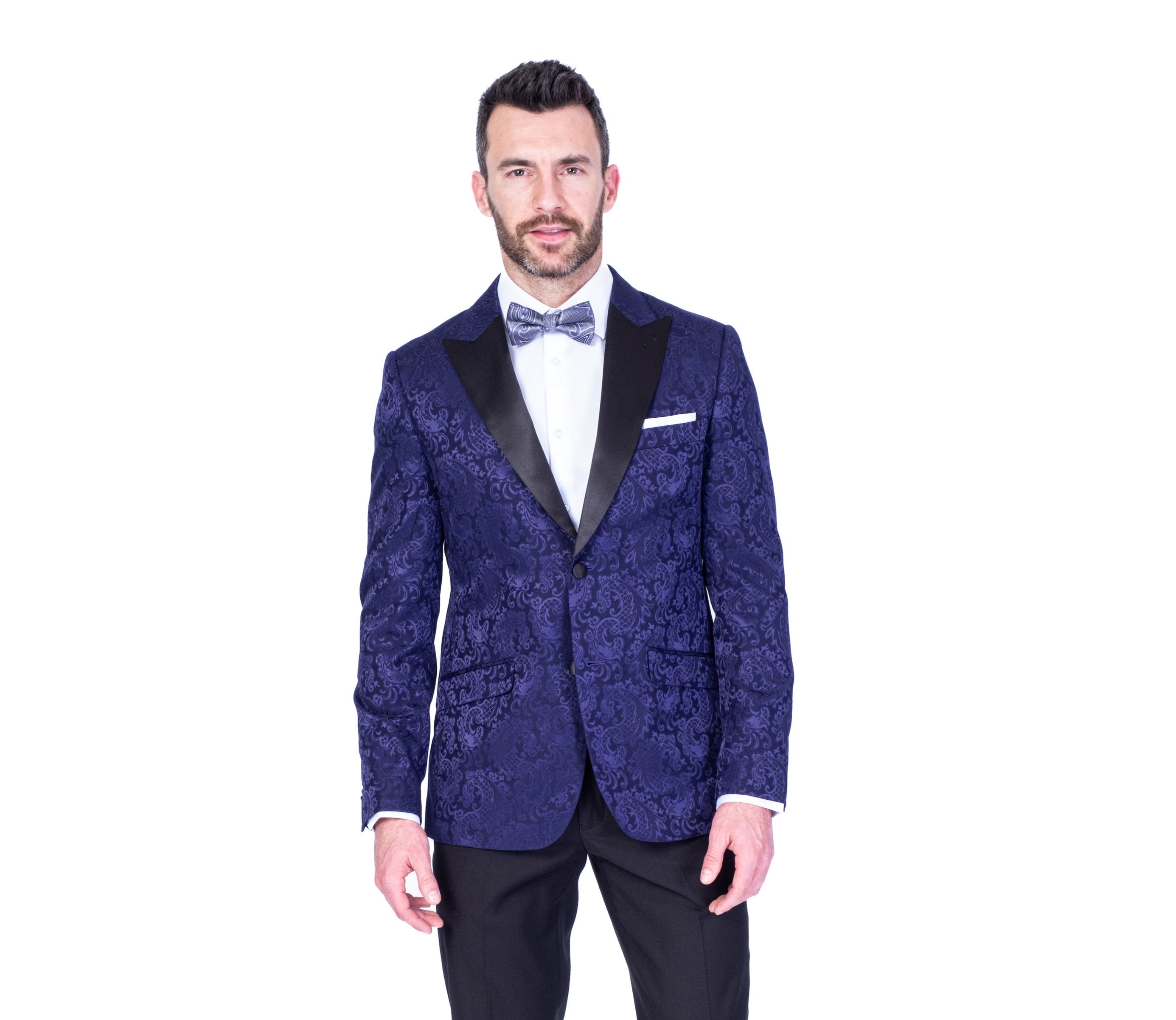 Tonal Paisley Tuxedo Blazer