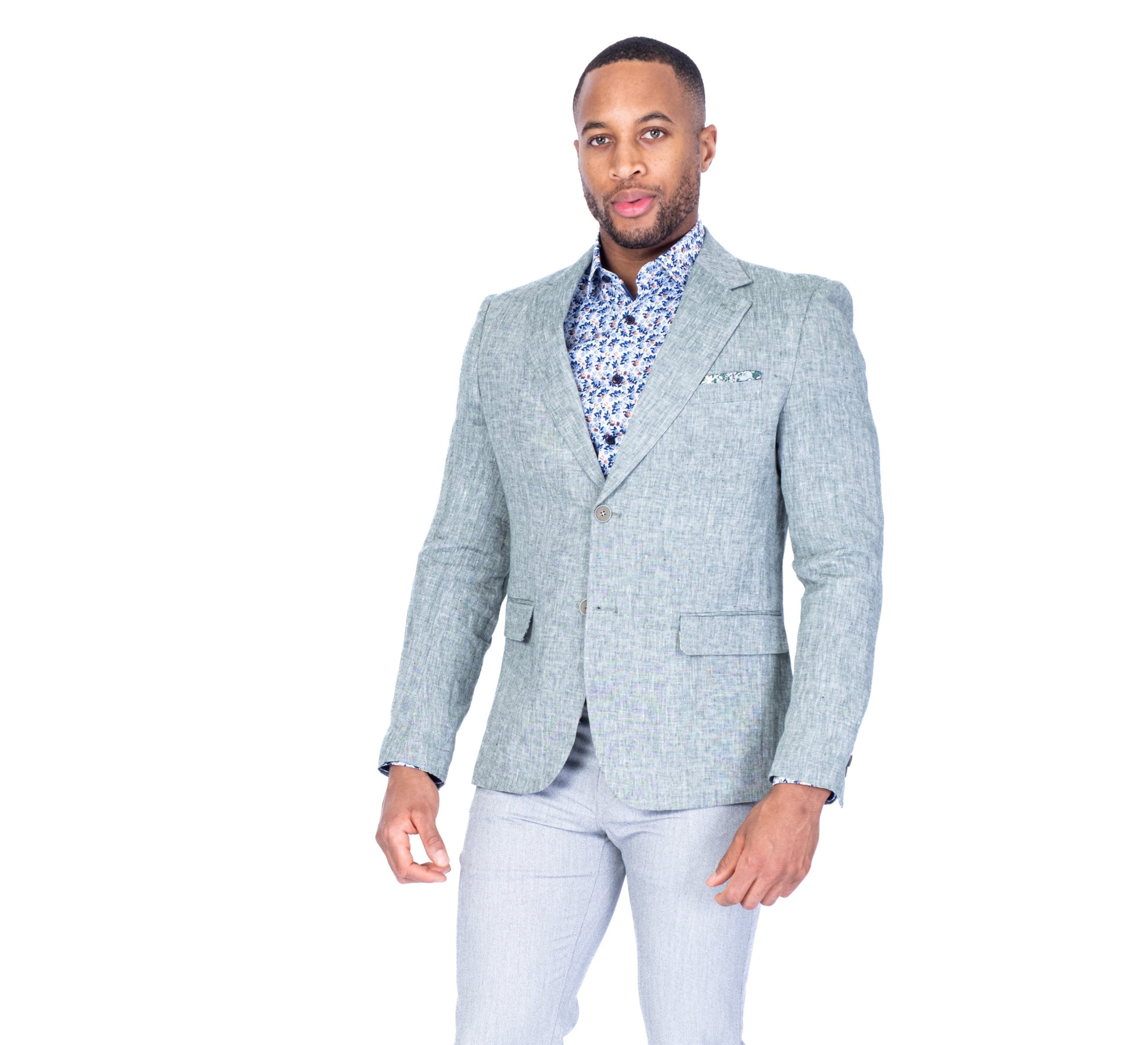 Linen / Cotton Blazer - Green