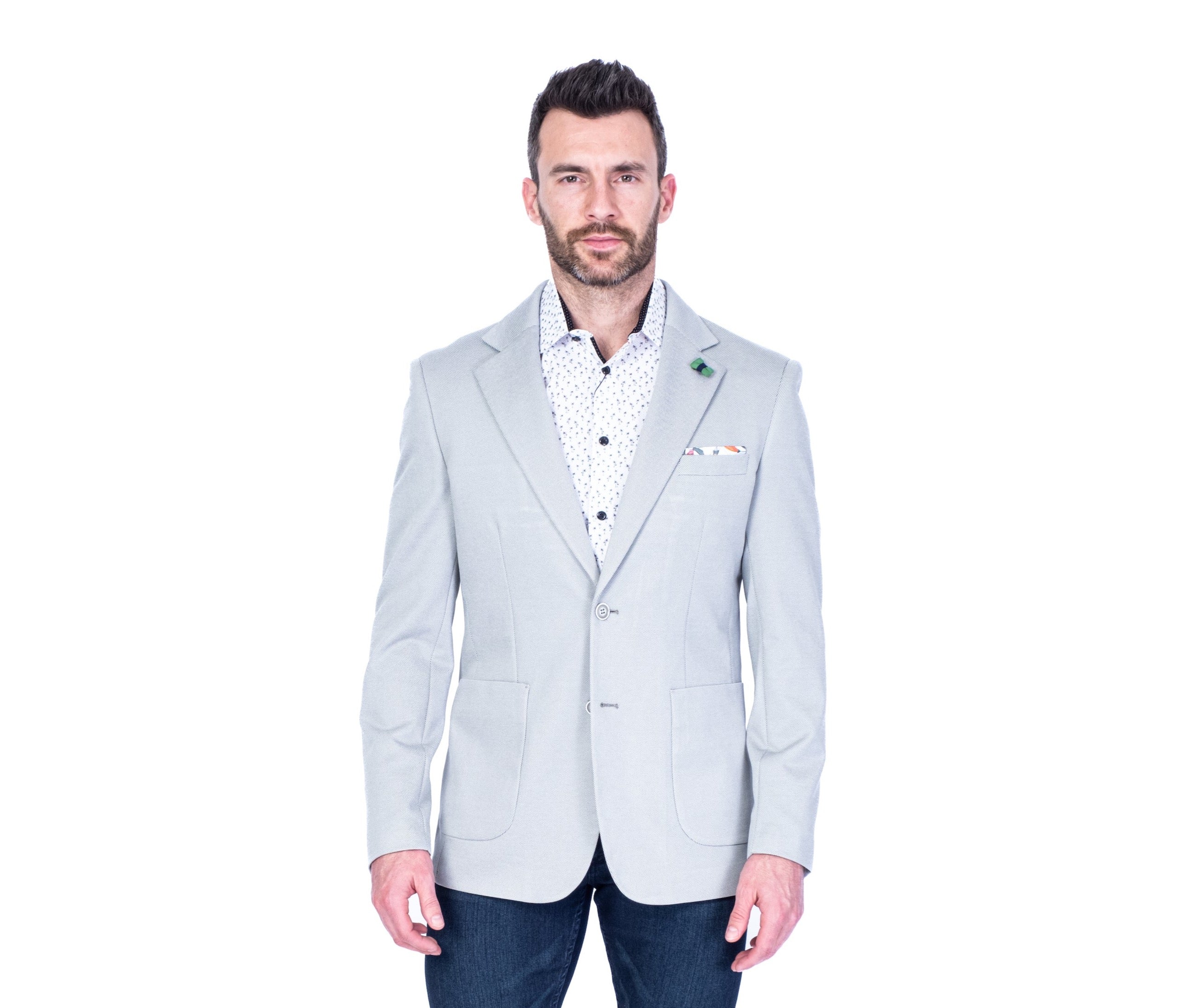 Textured Neat Blazer - Green