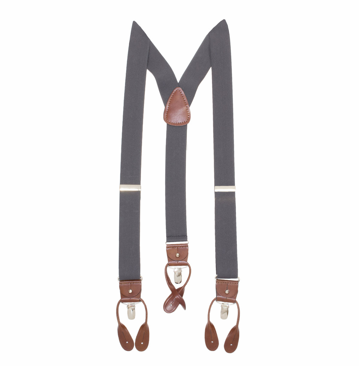 Stretch Adjustable Suspenders - Charcoal – Stars & Strauss